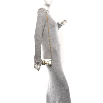 Valentino Garavani Metallic Calfskin Vlogo Micro Loco Shoulder Bag Platino 2 of 10
