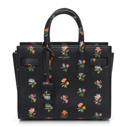 Saint Laurent Calfskin Prairie Printed Nano Sac De Jour Black 1 of 9