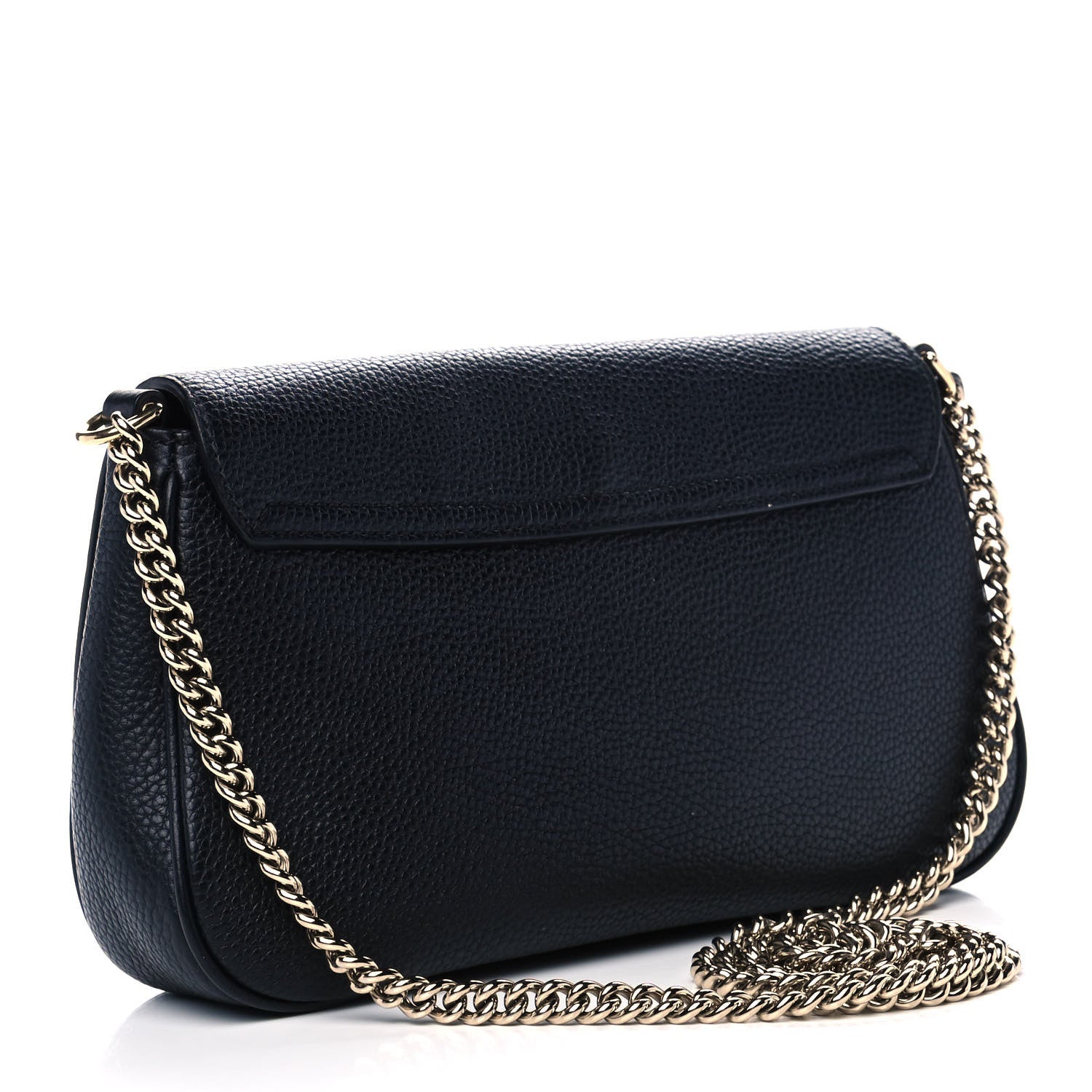 Gucci Pebbled Calfskin Medium Soho Flap Crossbody Black 3 of 13