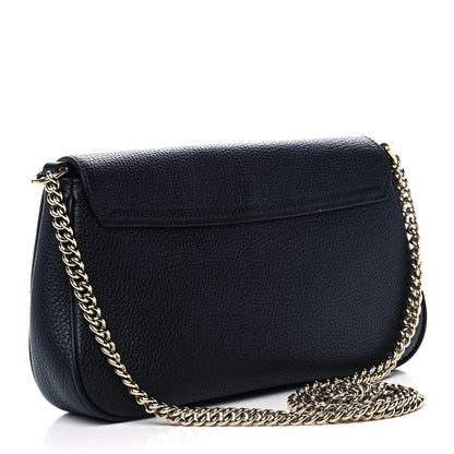 Gucci Pebbled Calfskin Medium Soho Flap Crossbody Black 3 of 13