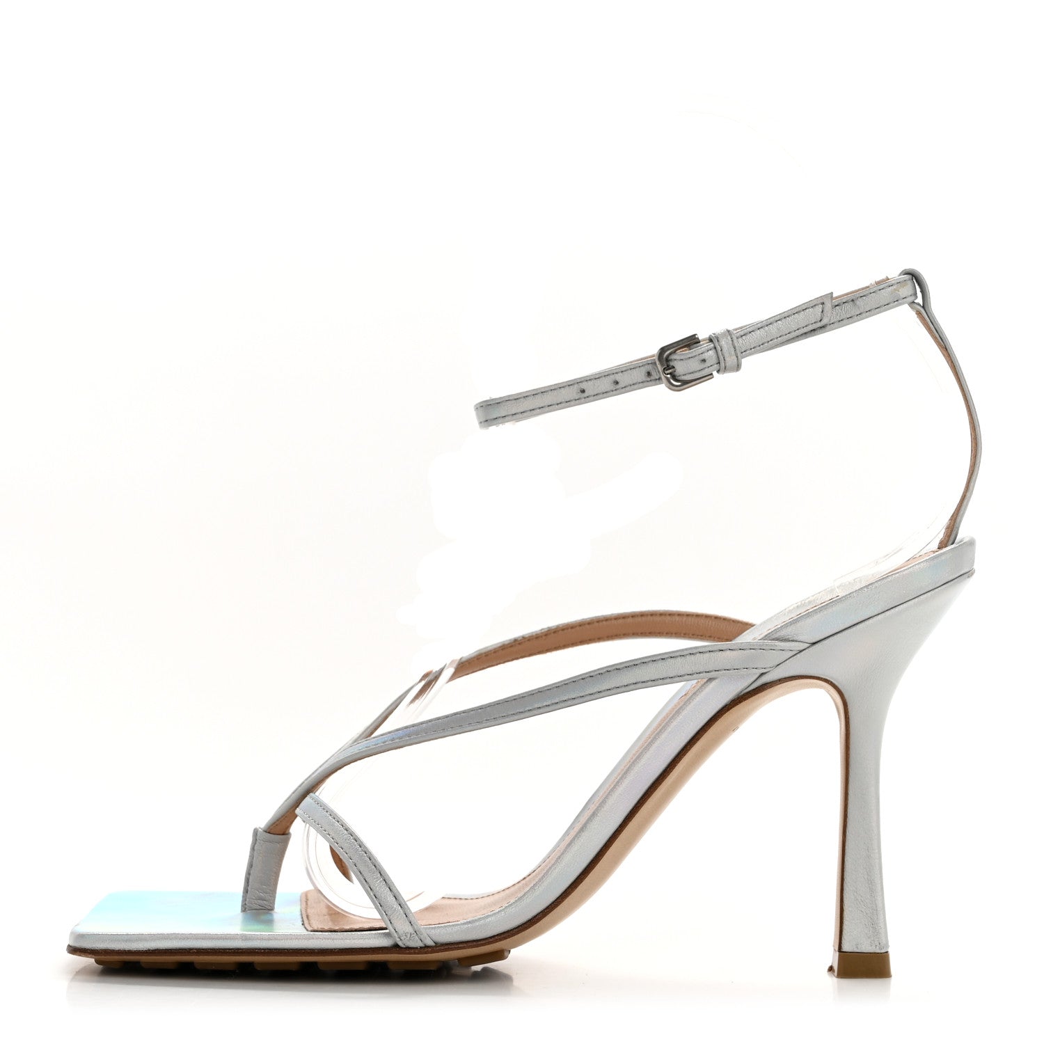 Bottega Veneta Laser Nappa Stretch Multi Strap 90mm Sandals 37 Moon Drop 1 of 11