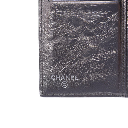 Chanel Metallic Striped Calfskin Reissue Wallet Dark Silver 6 of 8