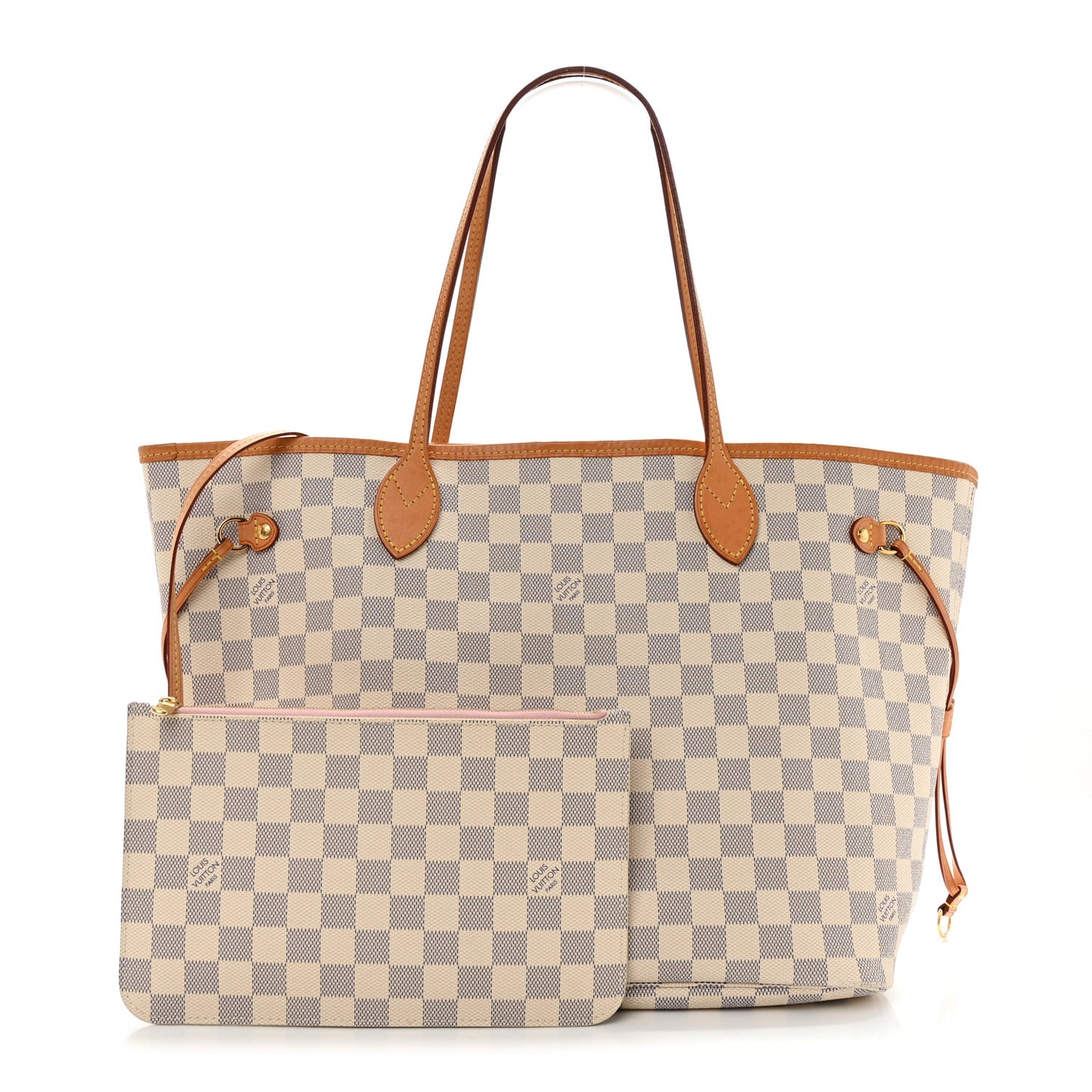 Damier Azur Neo Neverfull MM Rose Ballerine