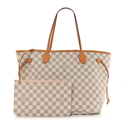 Louis Vuitton Damier Azur Neo Neverfull MM Rose Ballerine 1 of 13