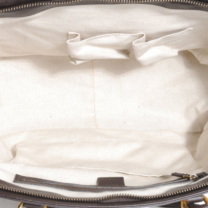 Gucci Diamante Cellarius Calfskin Medium 1973 Top Handle Bag Beige Ebony Cocoa 5 of 7