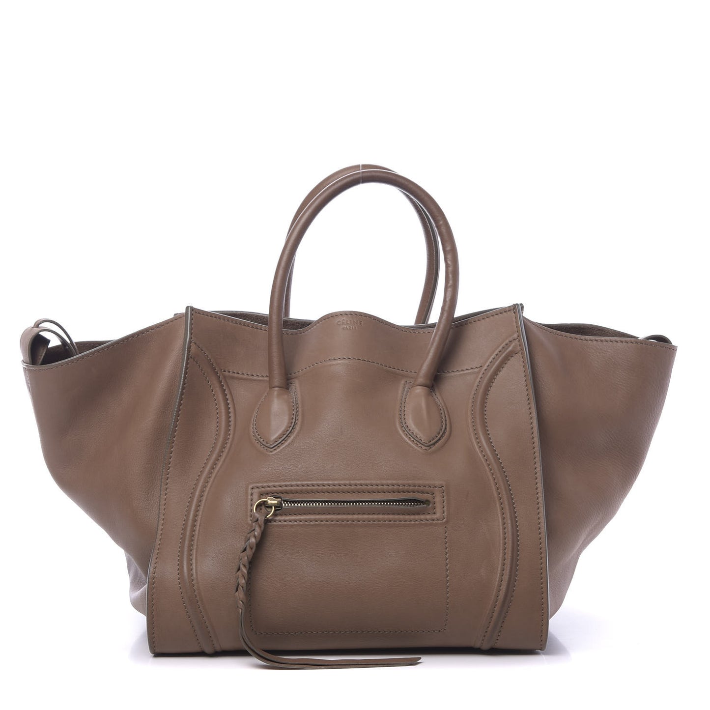 Supple Calfskin Medium Phantom Luggage Taupe