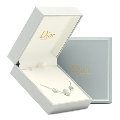Christian Dior 18K White Gold Diamond Mother of Pearl Rose Des Vents 3-Station Bracelet 5 of 5