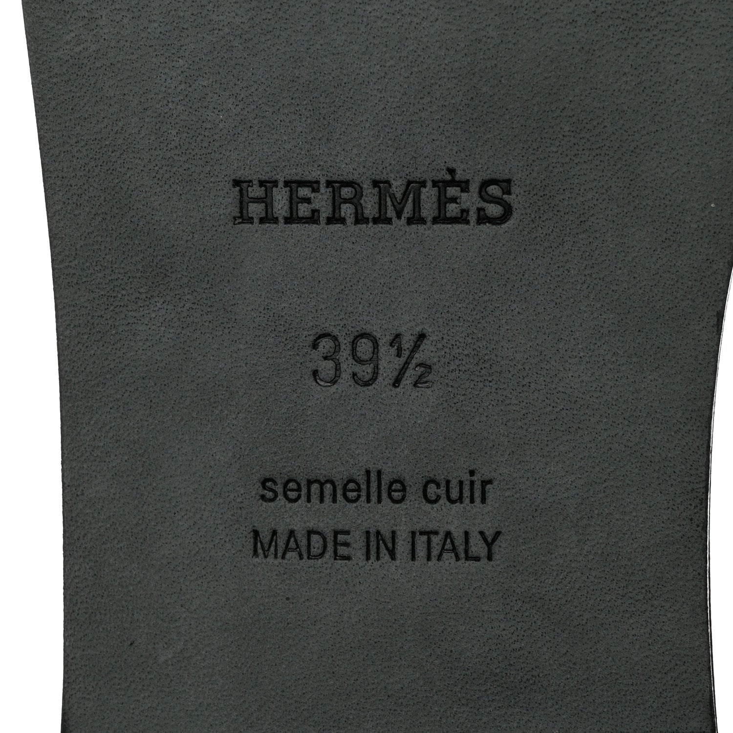 Hermes Box Calfskin Oran Sandals 39.5 Black 8 of 10