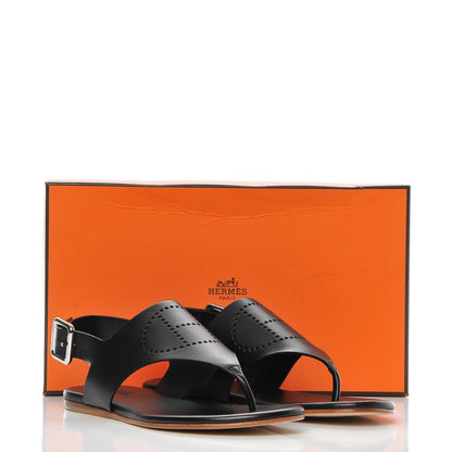 Hermes Calfskin Kola Sandals 35 Black 11 of 11