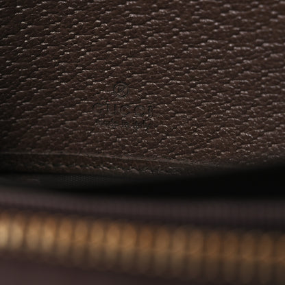Gucci GG Supreme Monogram Web Ophidia Zip Around Wallet Brown 6 of 10