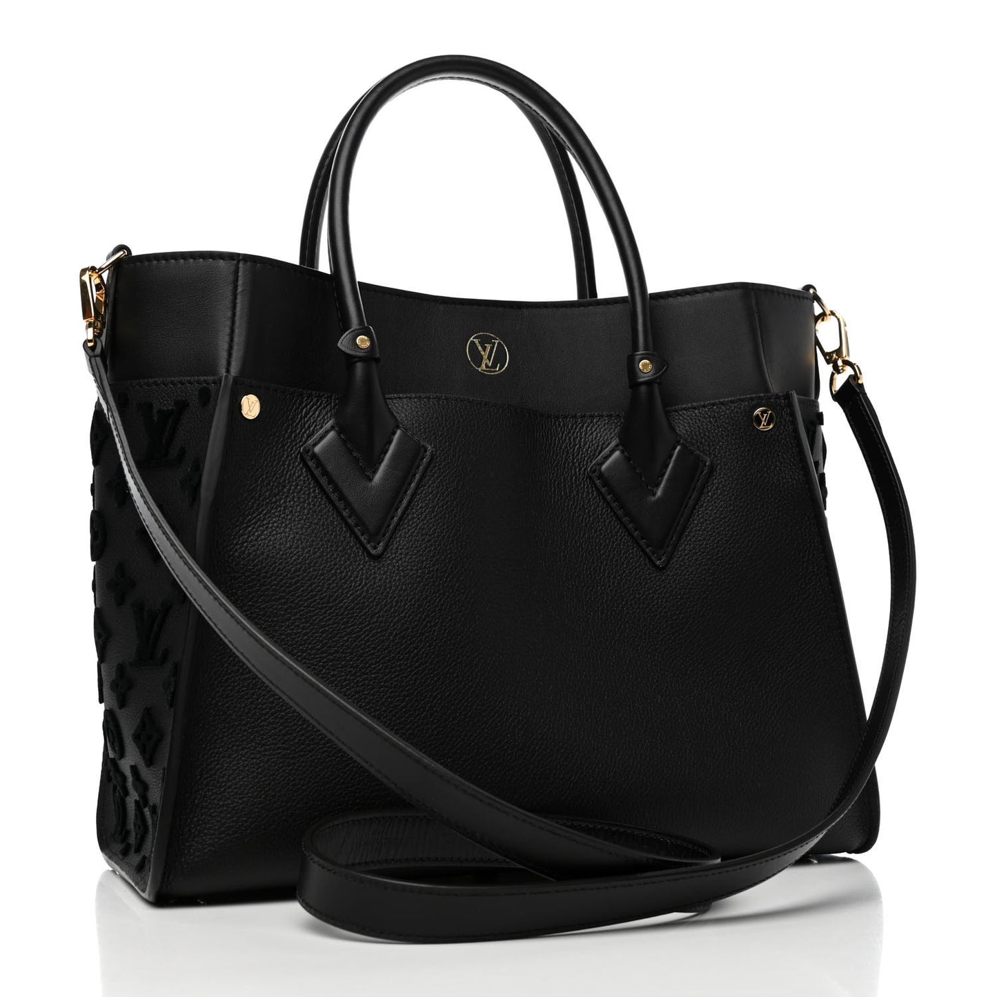 Calfskin Monogram Tufting On My Side Black