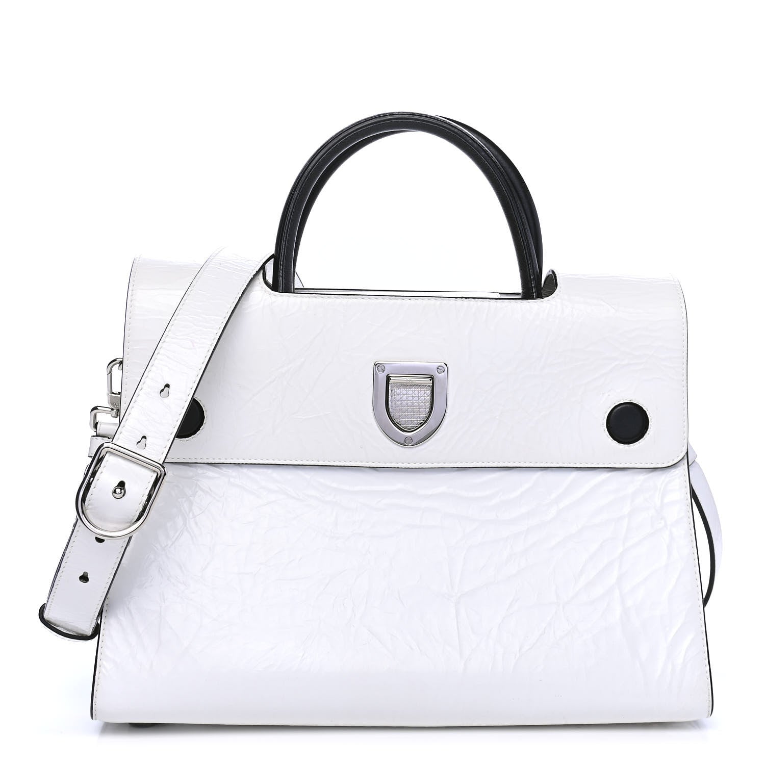 Christian Dior Crinkled Calfskin Medium Diorever Flap White 1 of 5