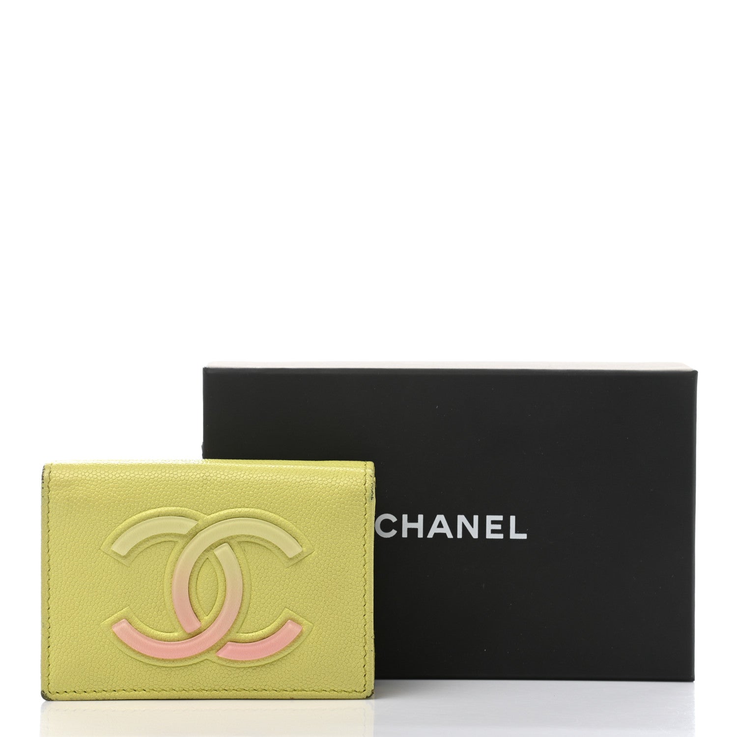 Chanel Caviar Tri-Fold Wallet Light Pink Light Green 16 of 16