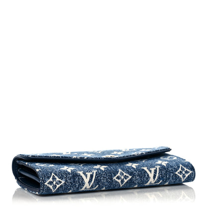 Louis Vuitton Monogram Jacquard Denim Sarah Wallet Bleu 4 of 11