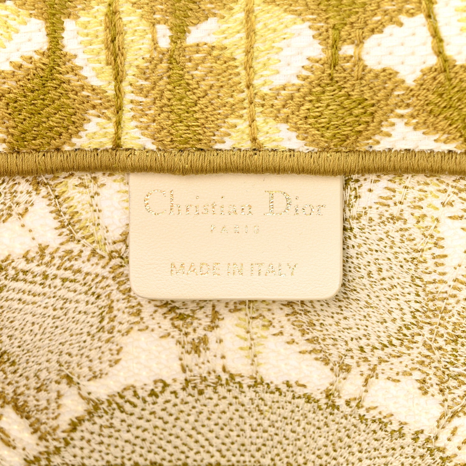 Christian Dior Canvas Embroidered Tie Dye Medium Book Tote Green 6 of 12
