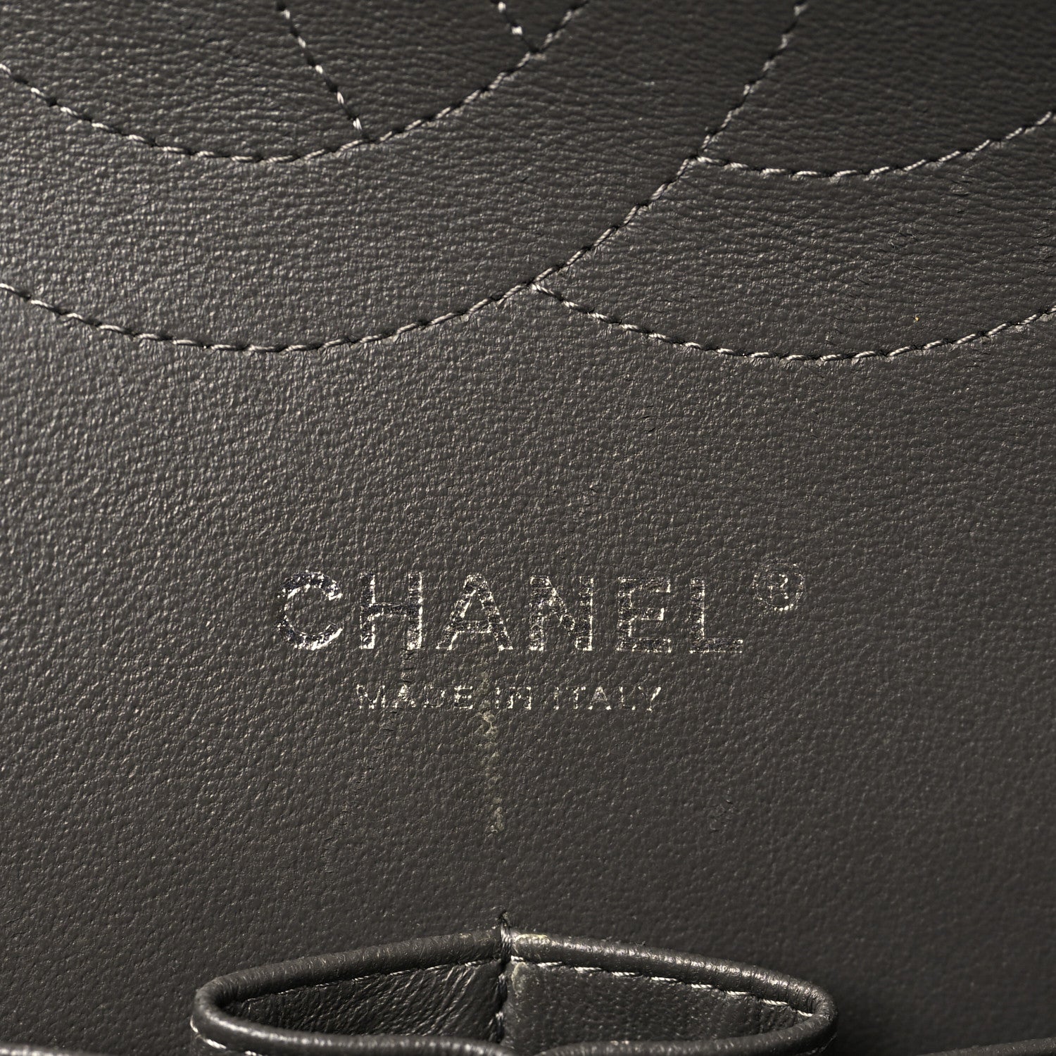 Chanel Lambskin Quilted Jumbo Double Flap Dark Grey 6 of 13