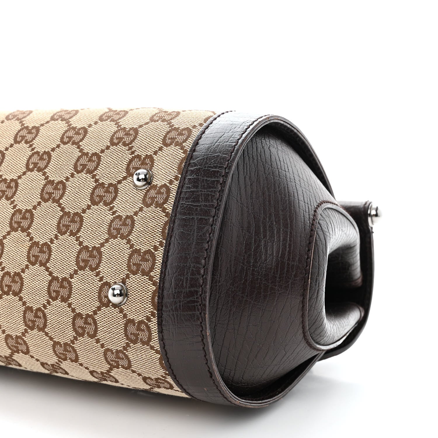 Gucci Monogram Bamboo Bullet Bag Dark Brown 10 of 12