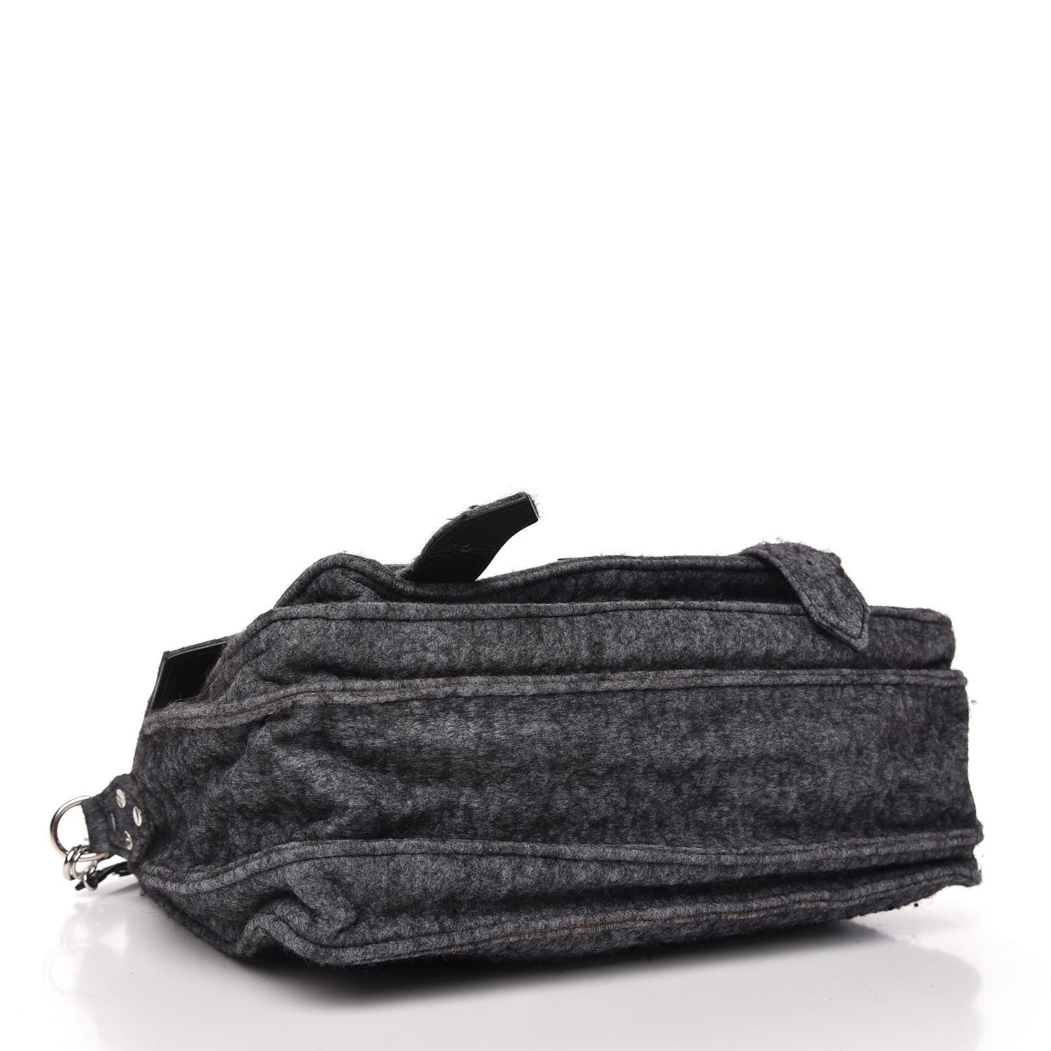 Proenza Schouler Melange Felted Wool Medium PS1 Satchel Charcoal Black 4 of 9