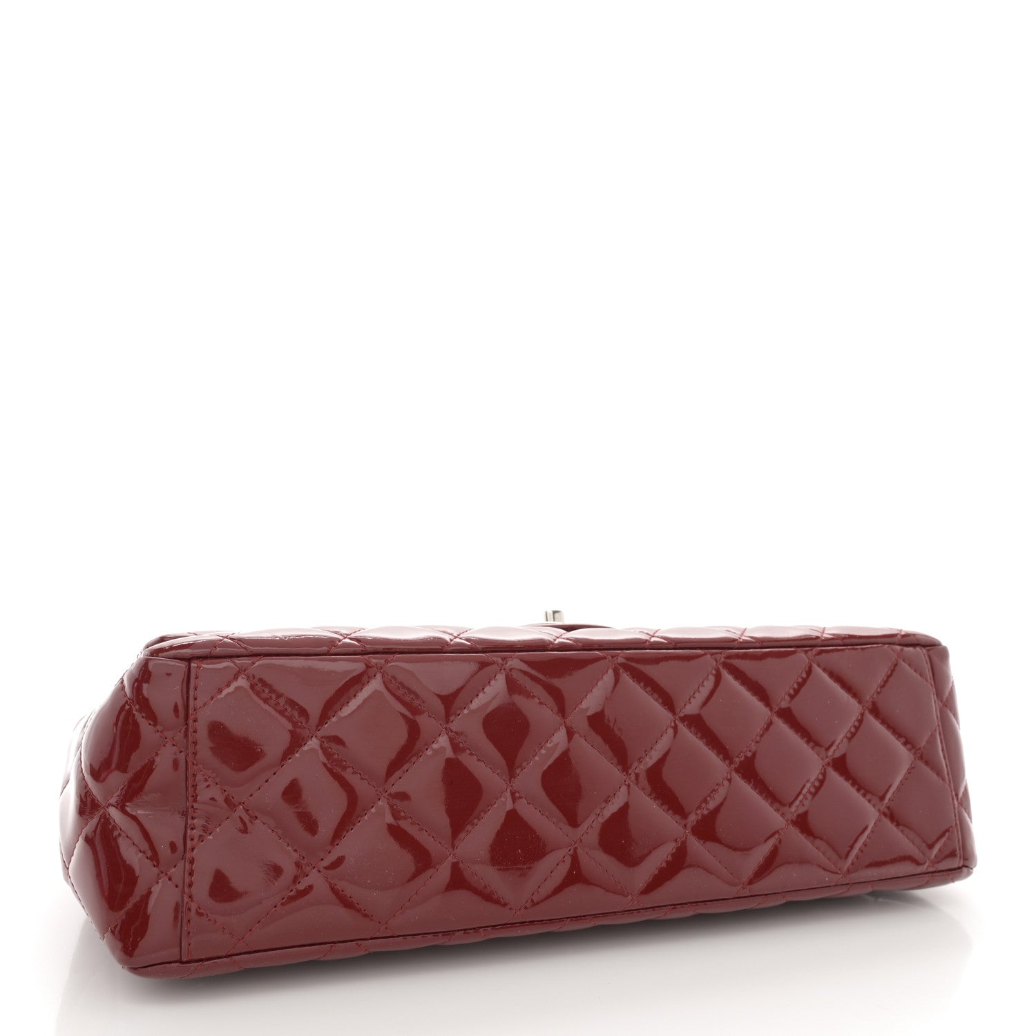 Chanel Patent Quilted Maxi Double Flap Red 4 of 14