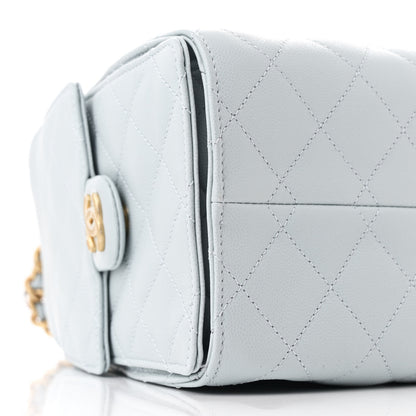 Chanel Caviar Quilted Small Chanel 25 Handbag Light Blue 9 of 10