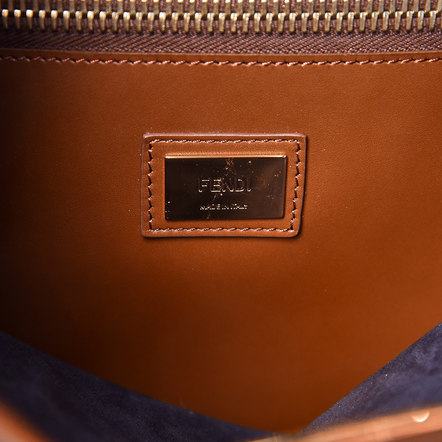 Fendi Calf Hair Patchwork Large Peekaboo Iconic Satchel Black Brown Multicolor 6 of 8