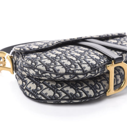 Christian Dior Oblique Saddle Bag Blue 7 of 8