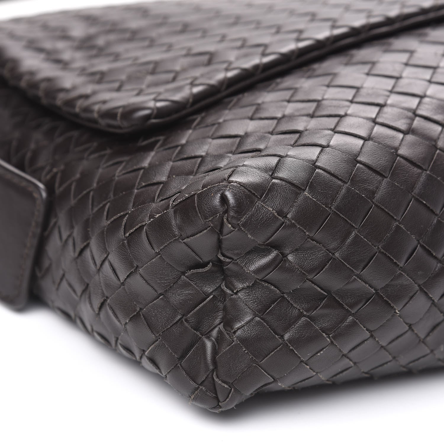 Bottega Veneta Nappa Intrecciato Messenger Bag Ebano 9 of 11