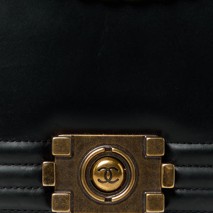 Chanel Glazed Calfskin Medium Boy Flap Black 8 of 11