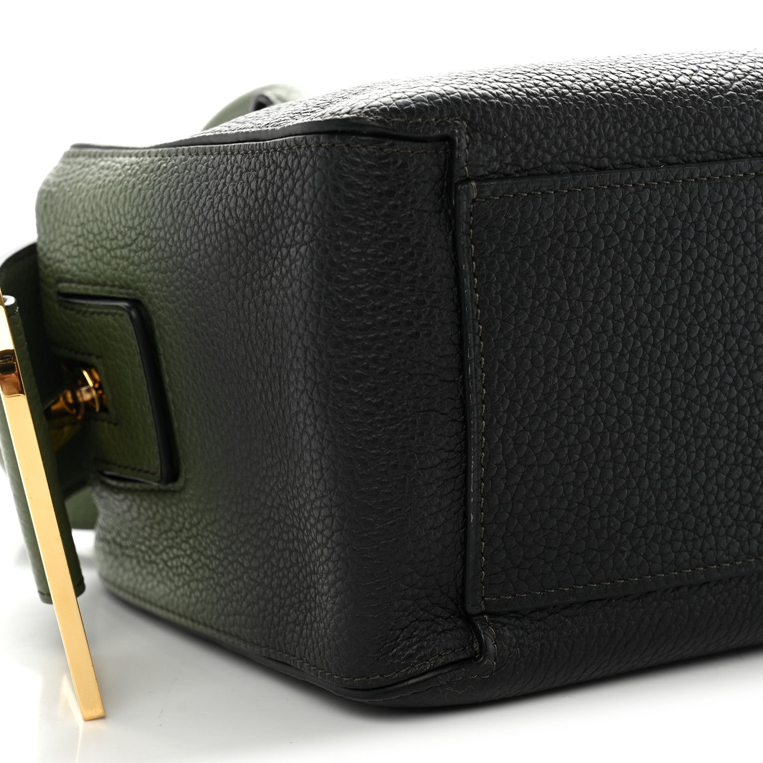 Delvaux Grained Bullskin Gradient Cool Box MM Green Black 8 of 9