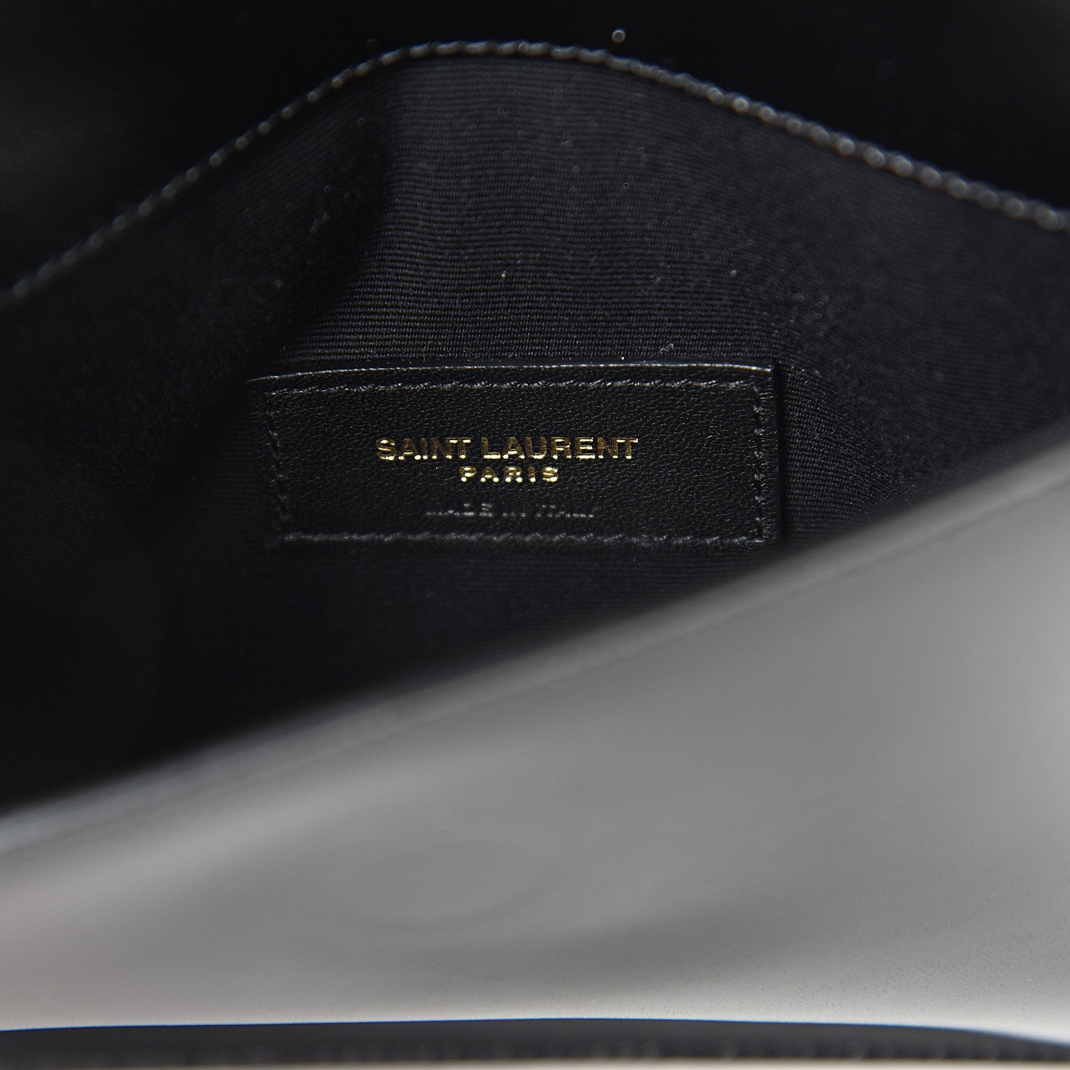 Saint Laurent Smooth Shiny Calfskin Monogram Uptown Baby Pouch Black 5 of 5