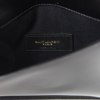 Saint Laurent Smooth Shiny Calfskin Monogram Uptown Baby Pouch Black 5 of 5