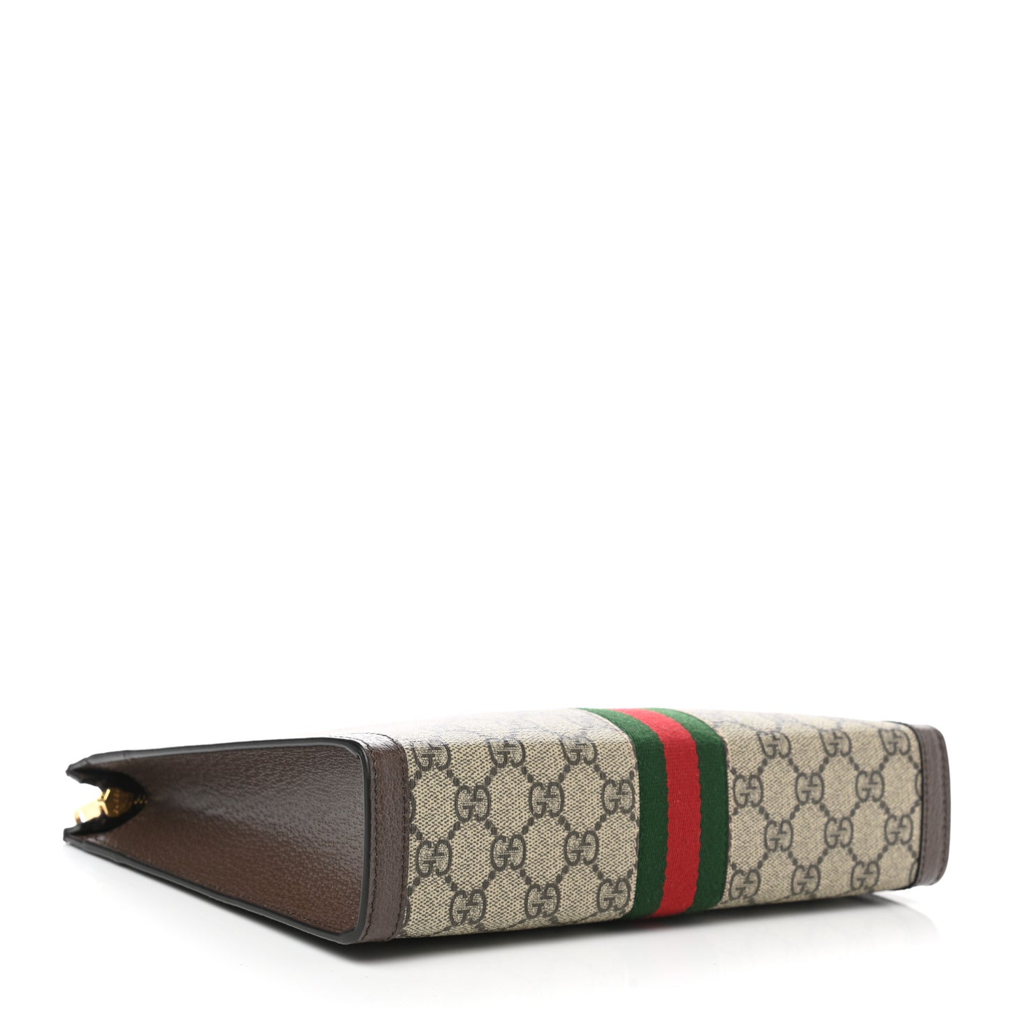 GG Supreme Monogram Web Ophidia Pouch Brown