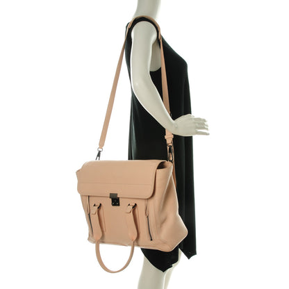 3.1 Phillip Lim 3.1 Textured Calfskin Large Pashli Satchel Blush 2 of 7