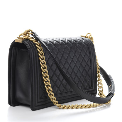 Chanel Lambskin Quilted New Medium Boy Flap Black 3 of 15