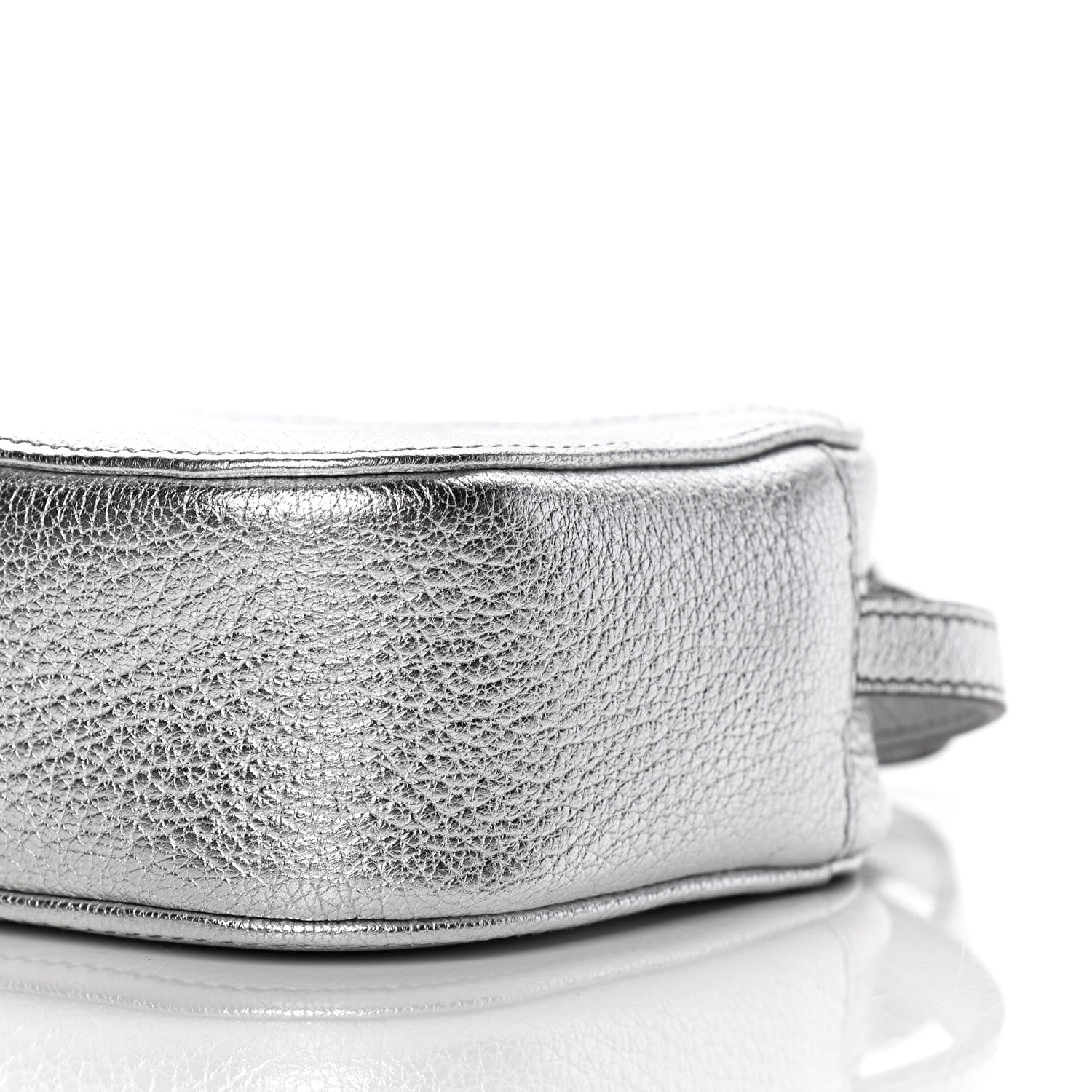 Balenciaga Metallic Goatskin Logo XS Everyday Camera Bag Argent Black 10 of 10