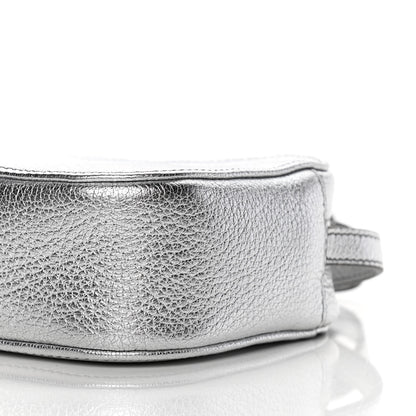 Balenciaga Metallic Goatskin Logo XS Everyday Camera Bag Argent Black 10 of 10