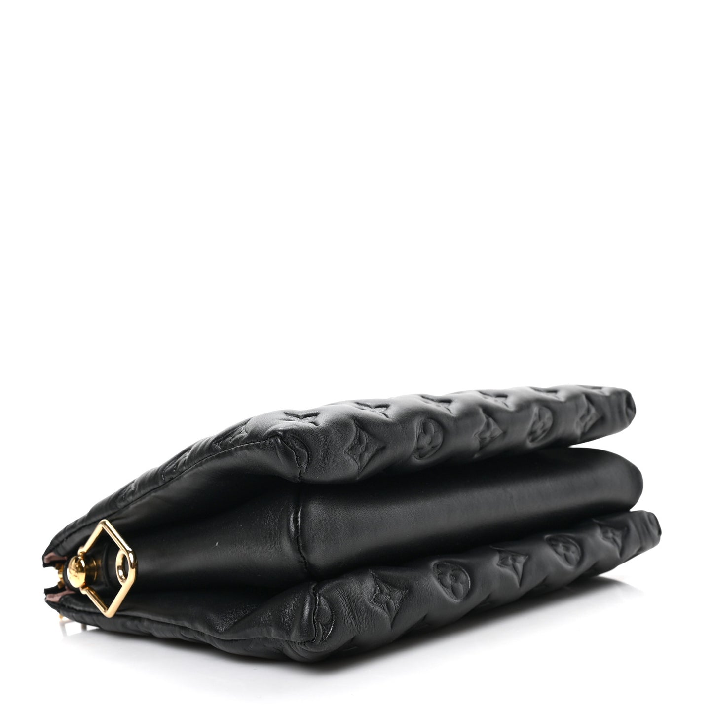 Lambskin Embossed Monogram Coussin PM Black