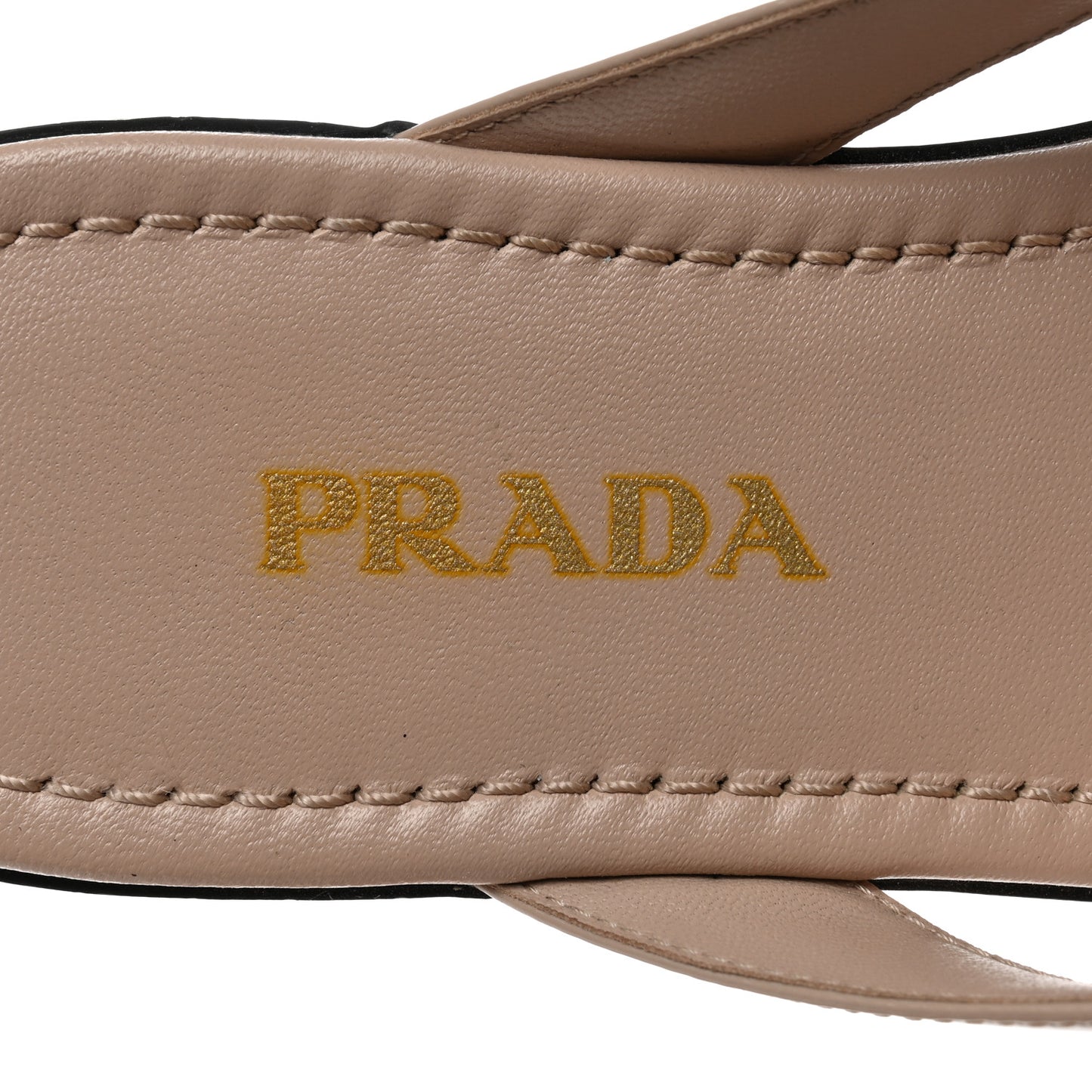 Patent Calfskin Logo Thong Sandals 40 Cipria