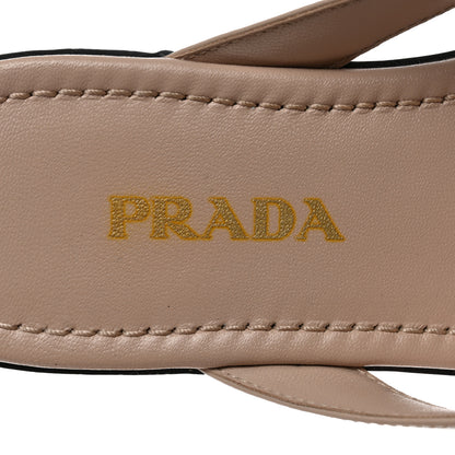Prada Patent Calfskin Logo Thong Sandals 40 Cipria 7 of 9