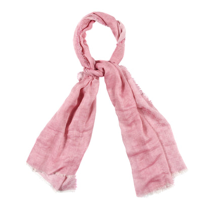 Gucci Wool Silk Monogram Fringe Scarf Pink 1 of 3