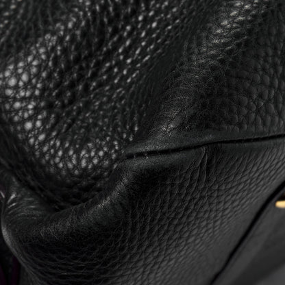 MCM Grained Calfskin Shoulder Bag Black 7 of 9