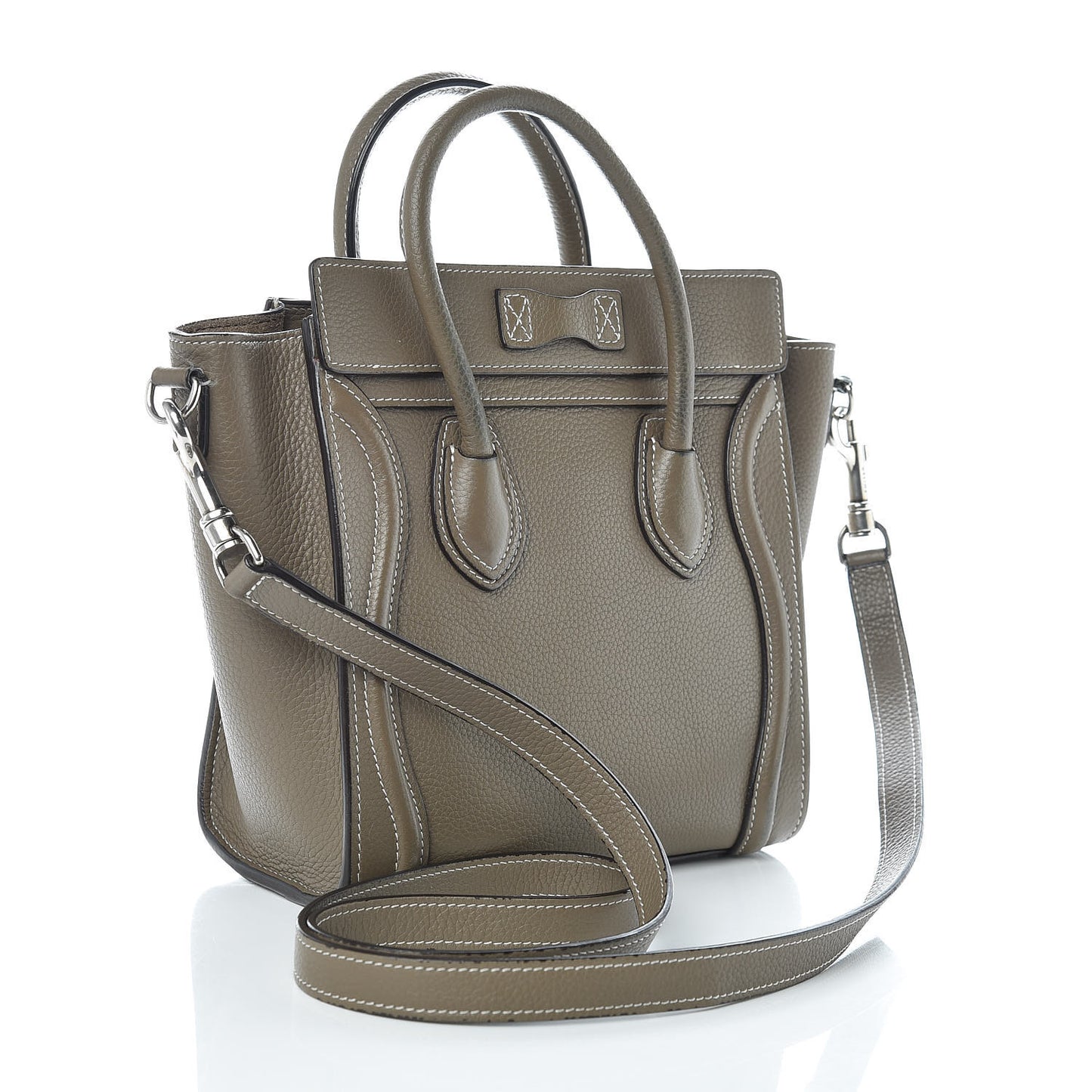 Drummed Calfskin Nano Luggage Souris