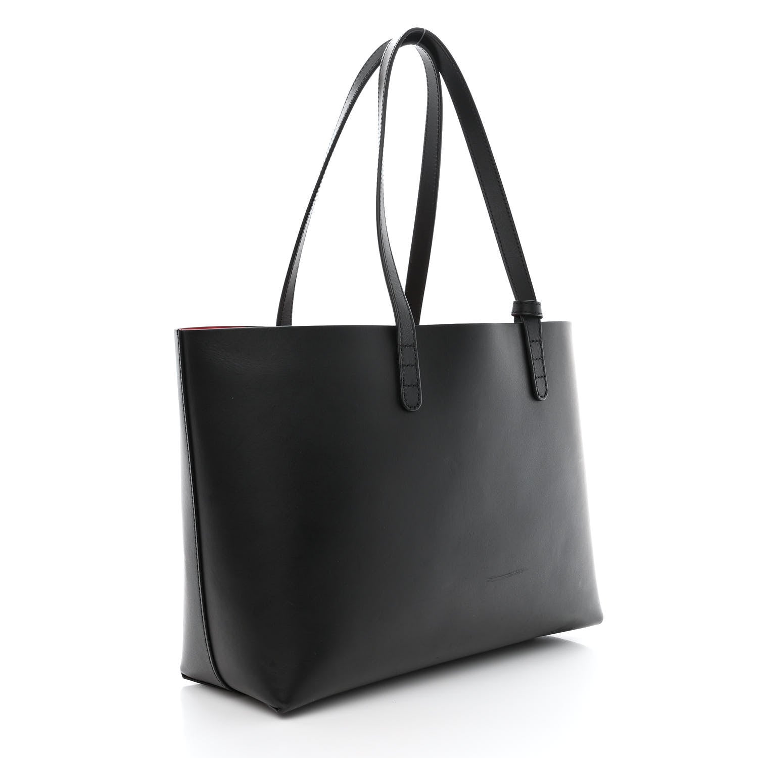 Mansur Gavriel Saffiano Large Shopping Tote Black Flamma 4 of 13