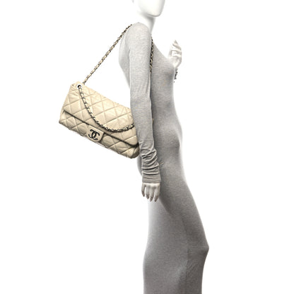 Chanel Glazed Caviar Medium Nature Flap Bag White 2 of 10