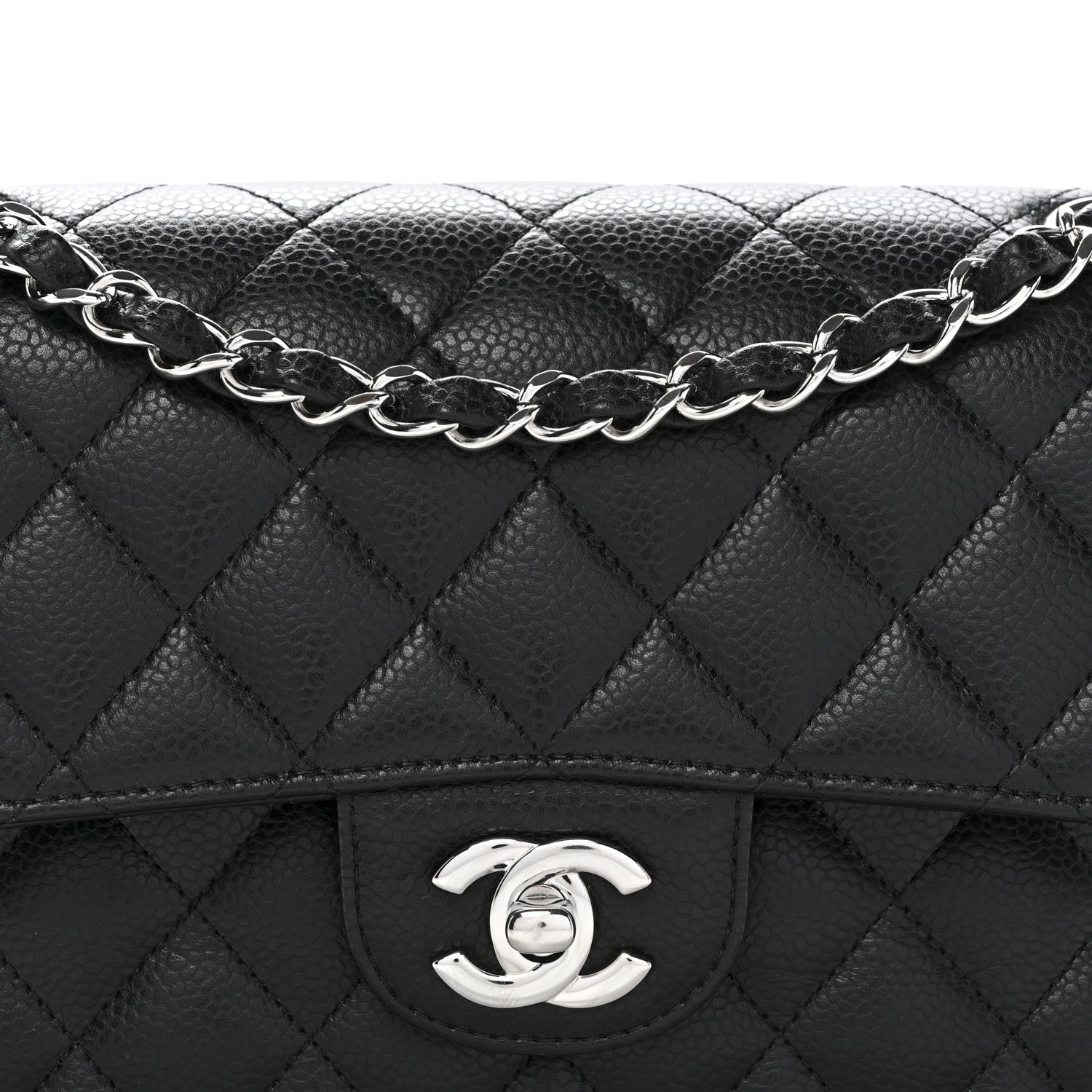 Chanel Caviar Quilted Small Double Flap Black Black 8 of 11
