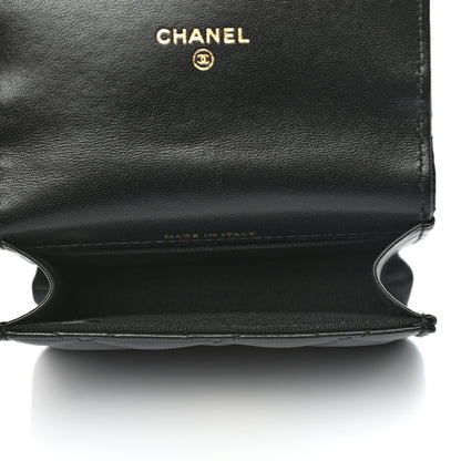 Chanel Lambskin Quilted CC Hook Card Holder Black 4 of 7