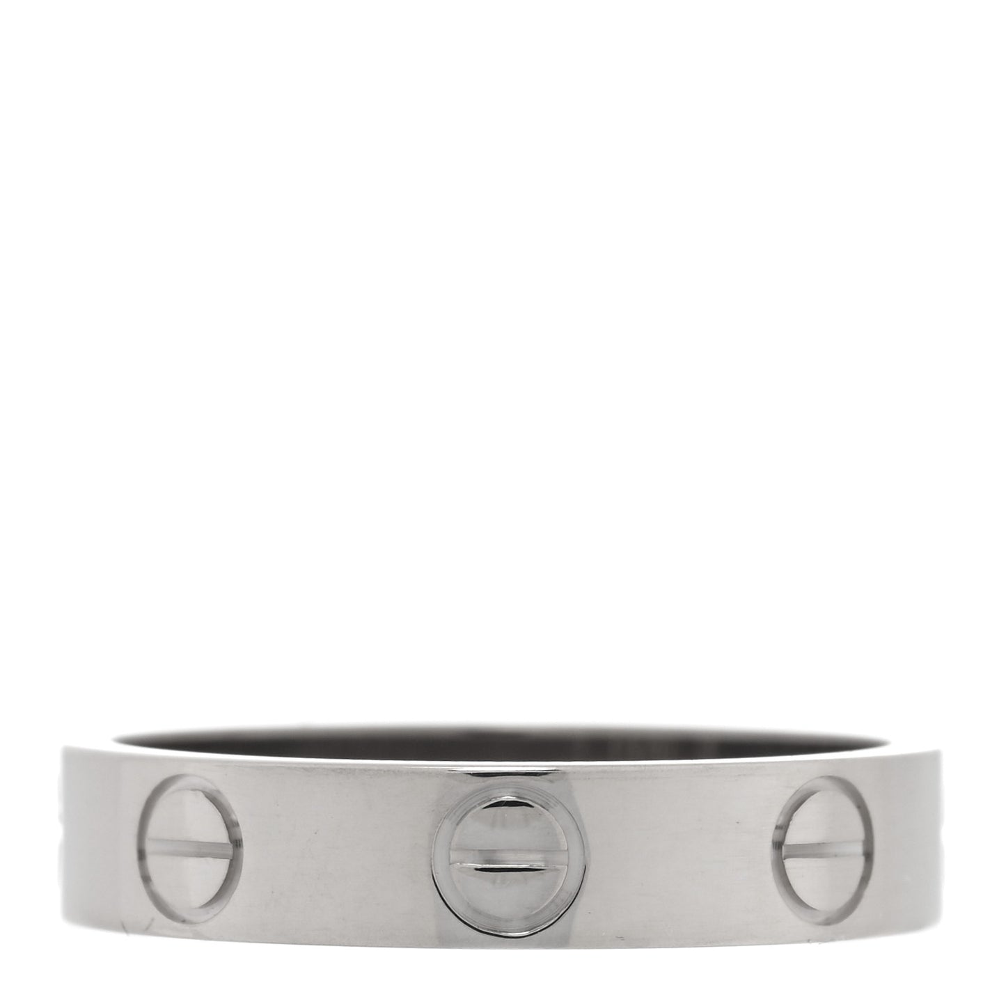 18K White Gold 3.5mm LOVE Wedding Band Ring 48 4.5