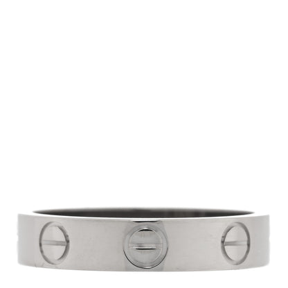 Cartier 18K White Gold 3.5mm LOVE Wedding Band Ring 48 4.5 4 of 5