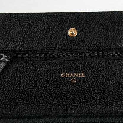 Chanel Caviar Quilted Wallet On Chain WOC Black 6 of 8