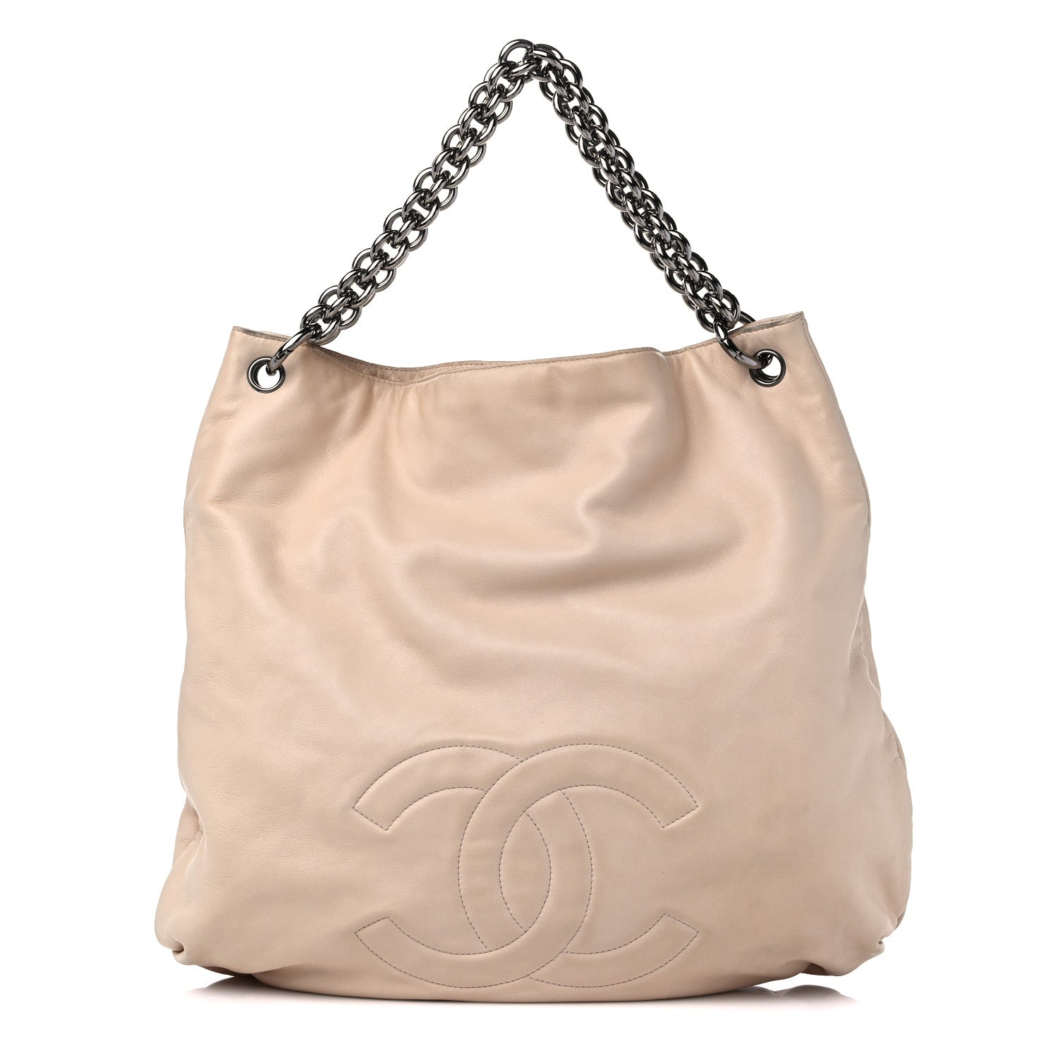Chanel Lambskin Soft and Chain Large Hobo Beige 1 of 17